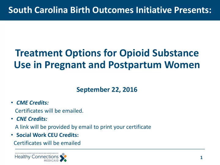 treatment options for opioid substance use in pregnant