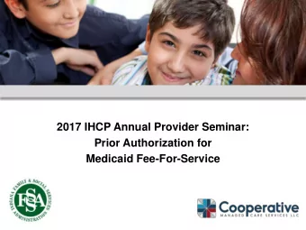 Medicaid Fee-For-Service  PA Department Contact Information  Cooperative Managed Care Services, LLC