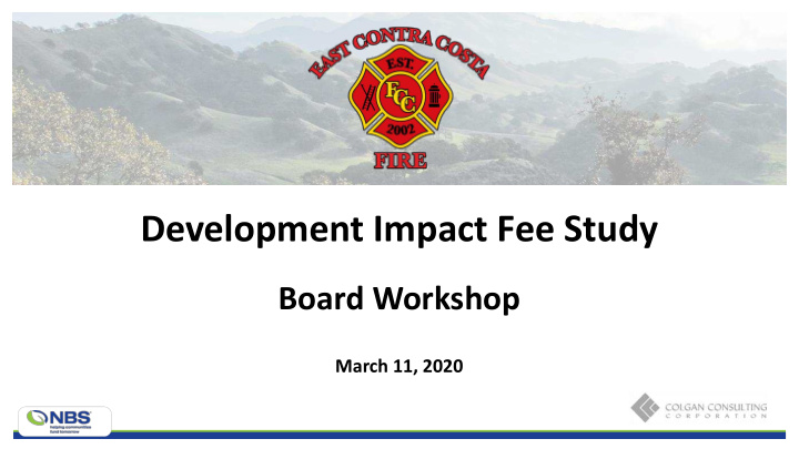 development impact fee study