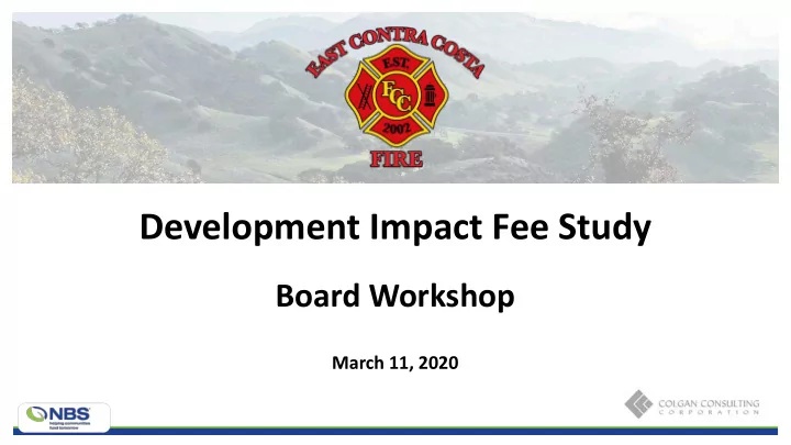 development impact fee study