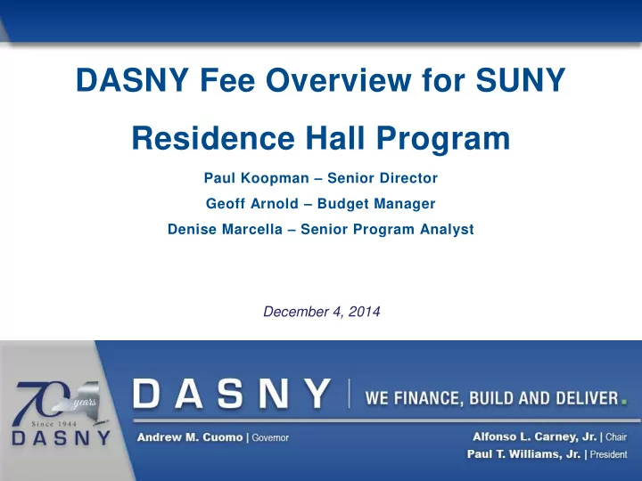 residence hall program