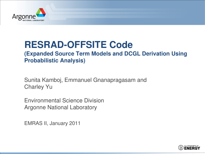 resrad offsite code