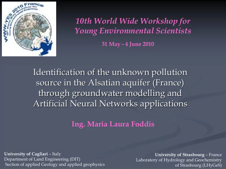 10th world wide workshop for young environmental