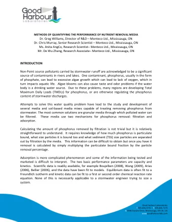 METHODS  OF  QUANTIFYING  THE  PERFORMANCE  OF  NUTRIENT  REMOVAL