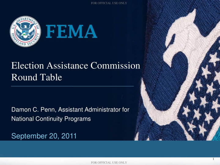 election assistance commission round table