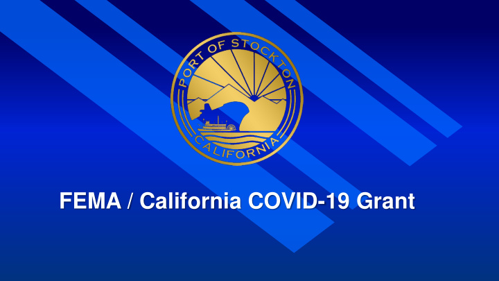 fema california covid 19 grant background