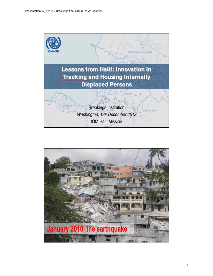 lessons from haiti innovation in lessons from haiti