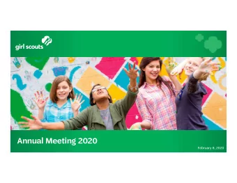 Annual Meeting 2020  February 8, 2020  2  Contents  Key 2020 Actions  slide 20  Properties  Update