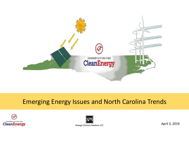 emerging energy issues and north carolina trends