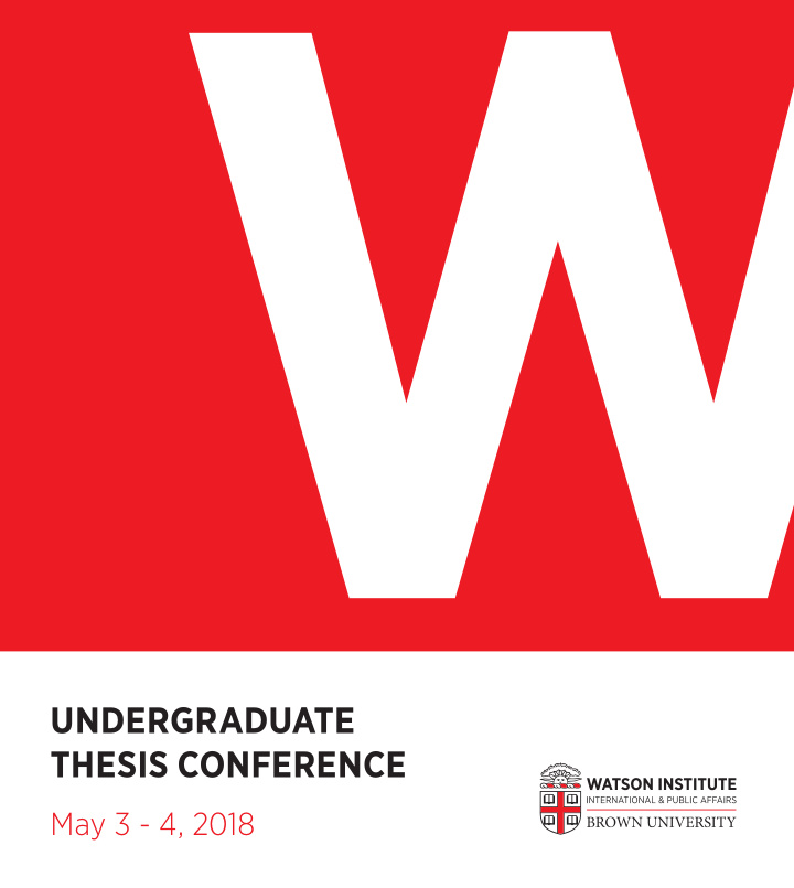 undergraduate thesis conference