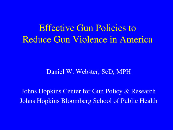 reduce gun violence in america