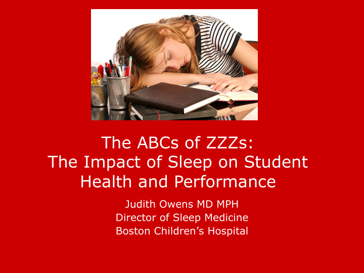 the abcs of zzzs the impact of sleep on student health