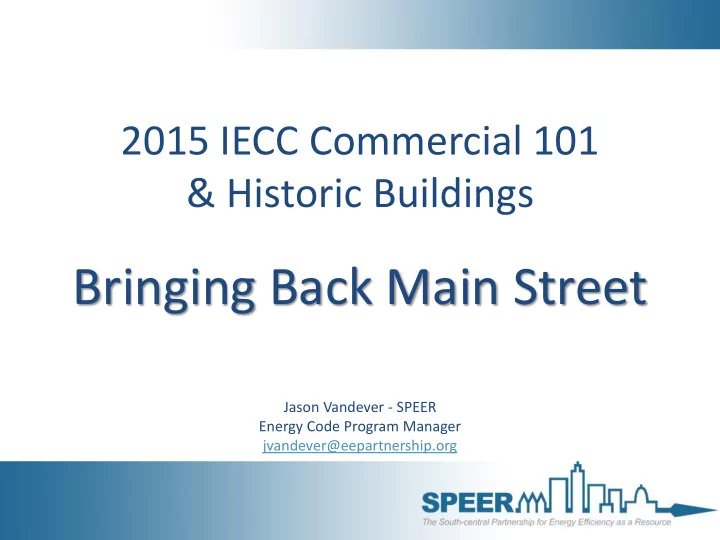 bringing back main street
