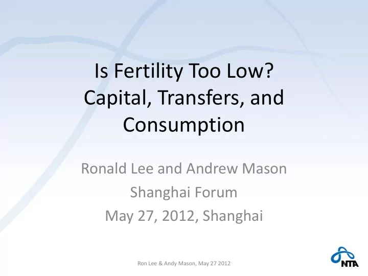 is fertility too low