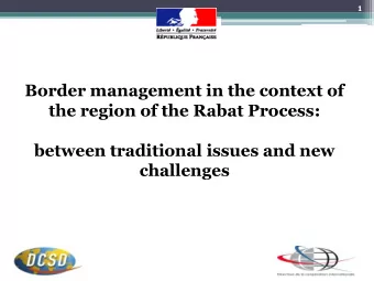 the region of the Rabat Process:  between traditional issues and new  challenges  2  2 C  R  A  S