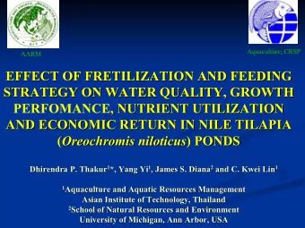 EFFECT OF FRETILIZATION AND FEEDING  EFFECT OF FRETILIZATION AND FEEDING  STRATEGY ON WATER