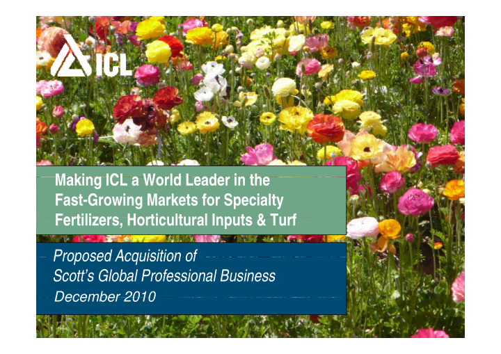 making icl a world leader in the making icl a world