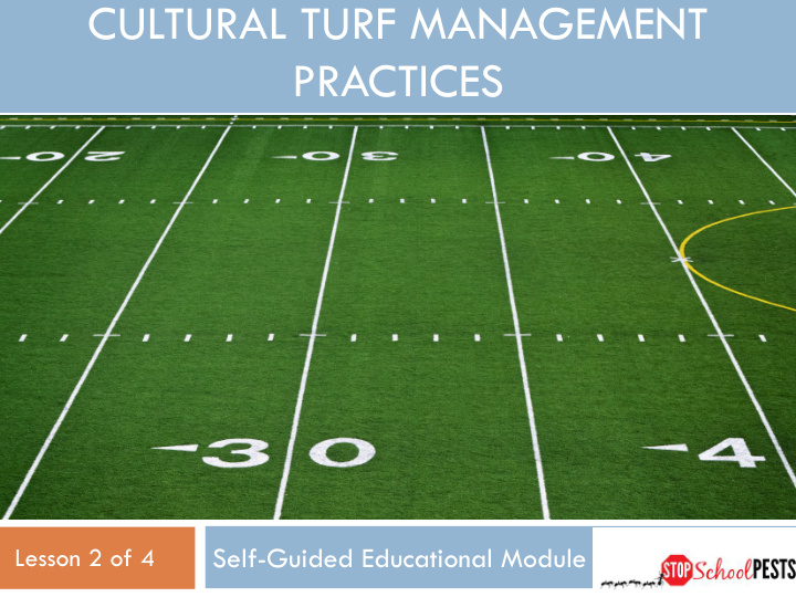 cultural turf management practices