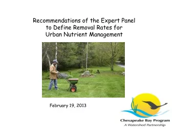 February 19, 2013  1  The Expert Panel Panelist Affiliation  Jonathan Champion  District Department