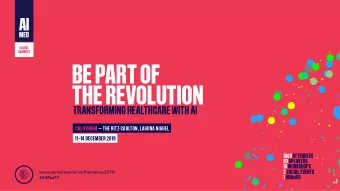 BE PART OF  THE REVOLUTION  TRANSFORMING HEALTHCARE WITH AI  CALIFORNIA  THE RITZ-CARLTON,