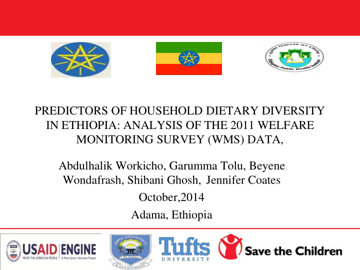 predictors of household dietary diversity in ethiopia