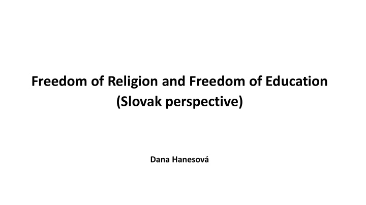 freedom of religion and freedom of education