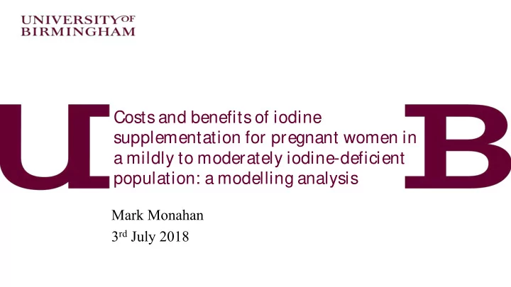 supplementation for pregnant women in