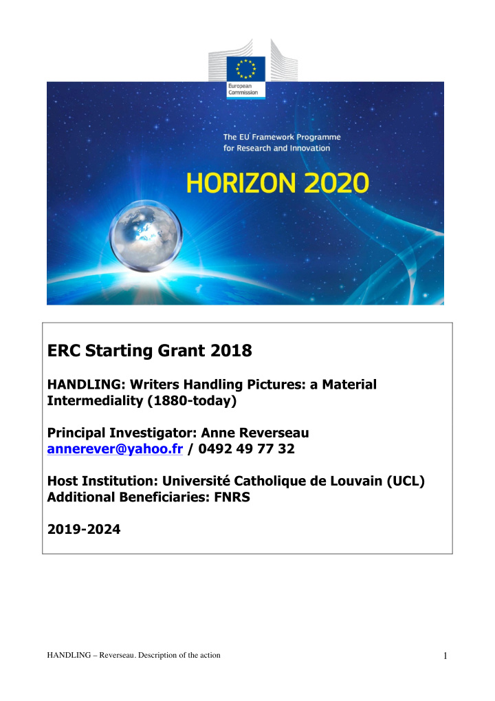 erc starting grant 2018