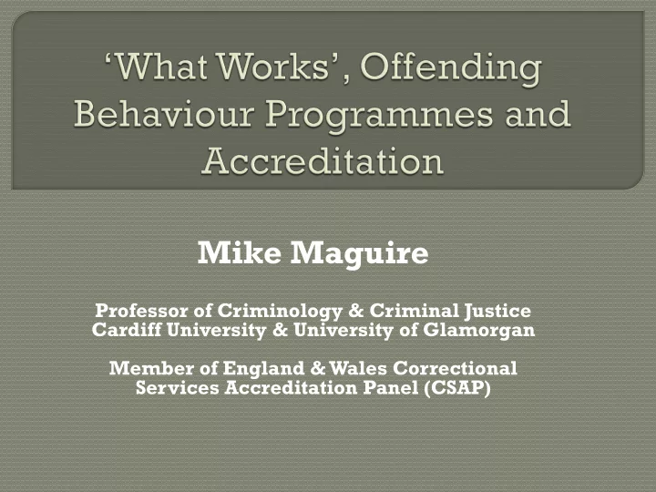 mike maguire