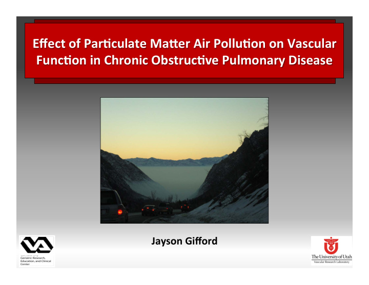 effect of par culate ma0er air pollu on on vascular func