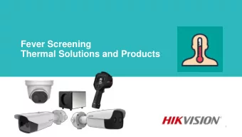Fever Screening  Thermal Solutions and Products  1  Solutions  Products  Principle  Fever screening