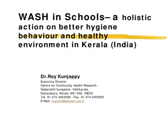 Global &amp;  Indian Scenario on  Global &amp;  Indian Scenario on  Water and Sanitation  Water and