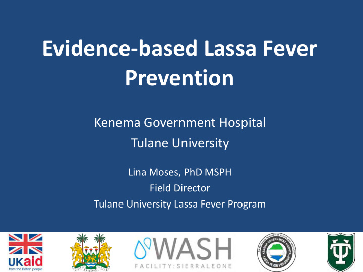 evidence based lassa fever prevention