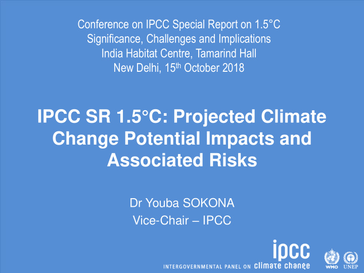 ipcc sr 1 5 c projected climate change potential impacts
