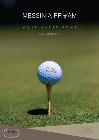 G O L  F  E  X  P E  R  I  E  N  C E  20-23 FEBRUARY 2019  COSTA NAVARINO  GOLF EXPERIENCE  Costa