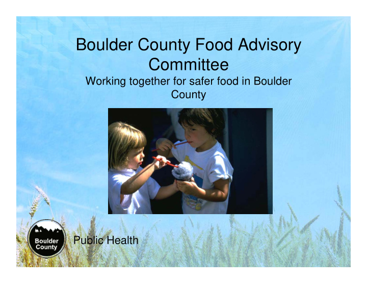 boulder county food advisory y y committee