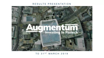 R E S U L T S  P R E S E N T A T I O N T O  3 1 S T M A R C H  2 0 1 9  2  D I S C L A I M E R