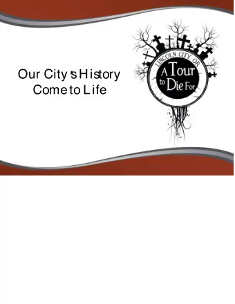 Our City   s History  Come to Life  First, a L ittle Cemetery History    Early Victorian