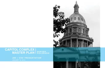 CAPITOL COMPLEX  D E N V E R ,  MASTER PLAN  C O L O R A D O  J B C  /  C D C  P R E S E N TAT I O