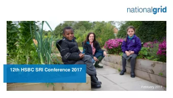 12th HSBC SRI Conference 2017  February 2017  Cautionary statement  This presentation contains