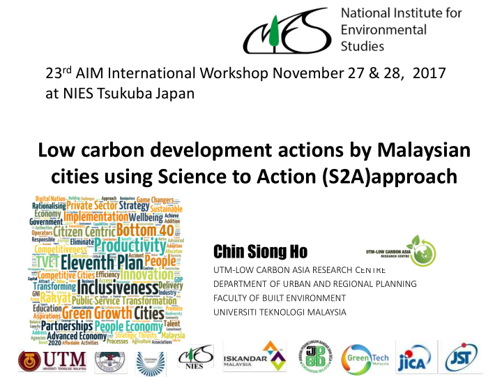 low carbon development actions by malaysian cities using