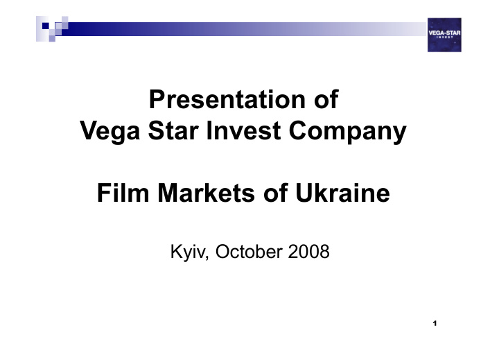 presentation of vega star invest company film markets of
