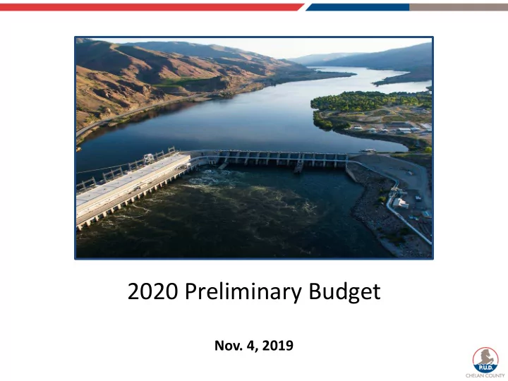 2020 preliminary budget