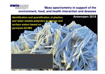 Mass spectrometry in support of the  environment, food, and health interaction and desease