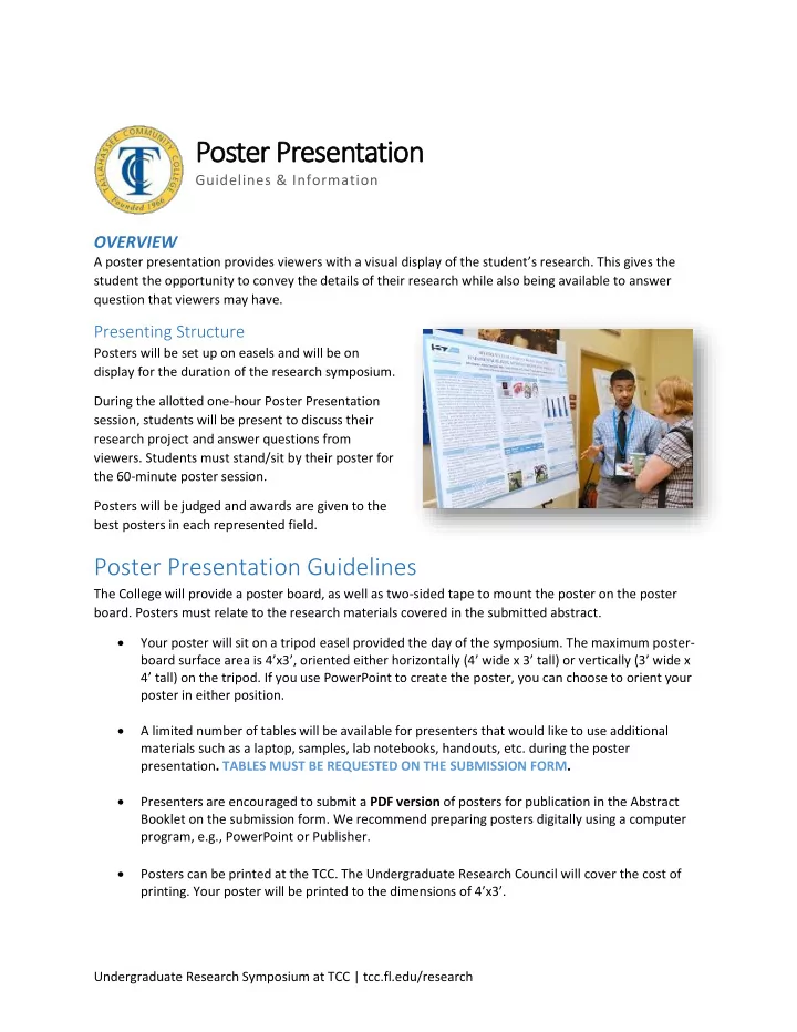 poster presentation