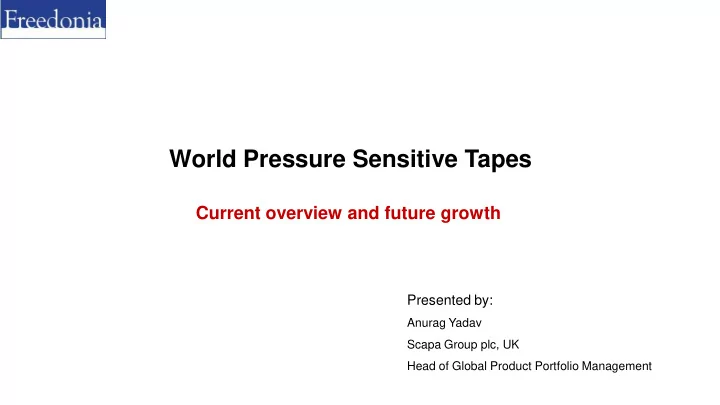world pressure sensitive tapes