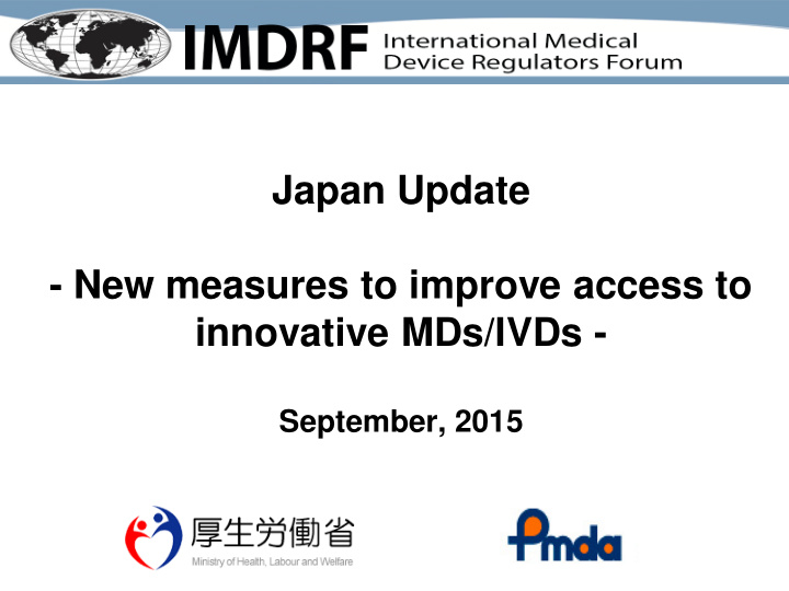 japan update new measures to improve access to innovative