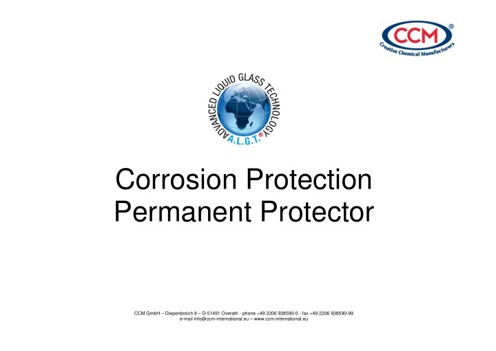 corrosion protection permanent protector