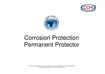 Corrosion Protection  Permanent Protector CCM GmbH  Diepenbroich 8  D-51491 Overath - phone