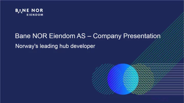 bane nor eiendom as company presentation